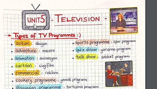 televizyon ingilizcesi nasıl yazılır