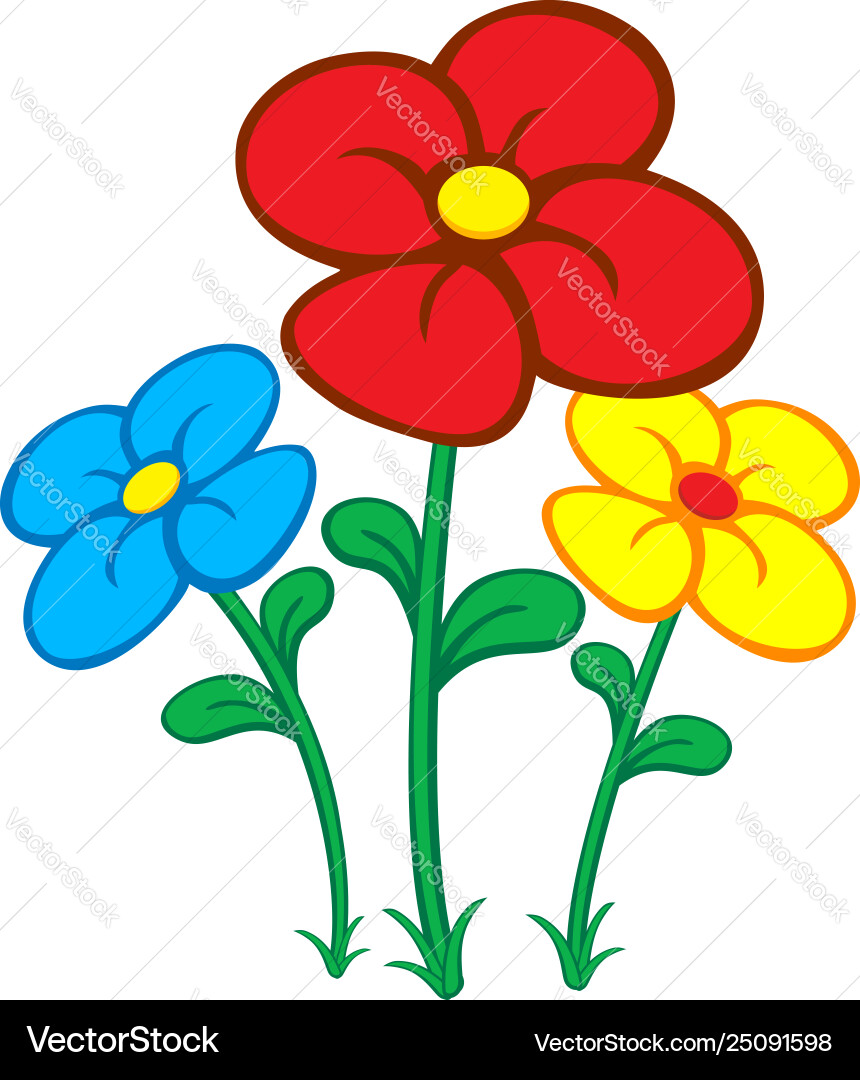 cartoon pictures of flowers