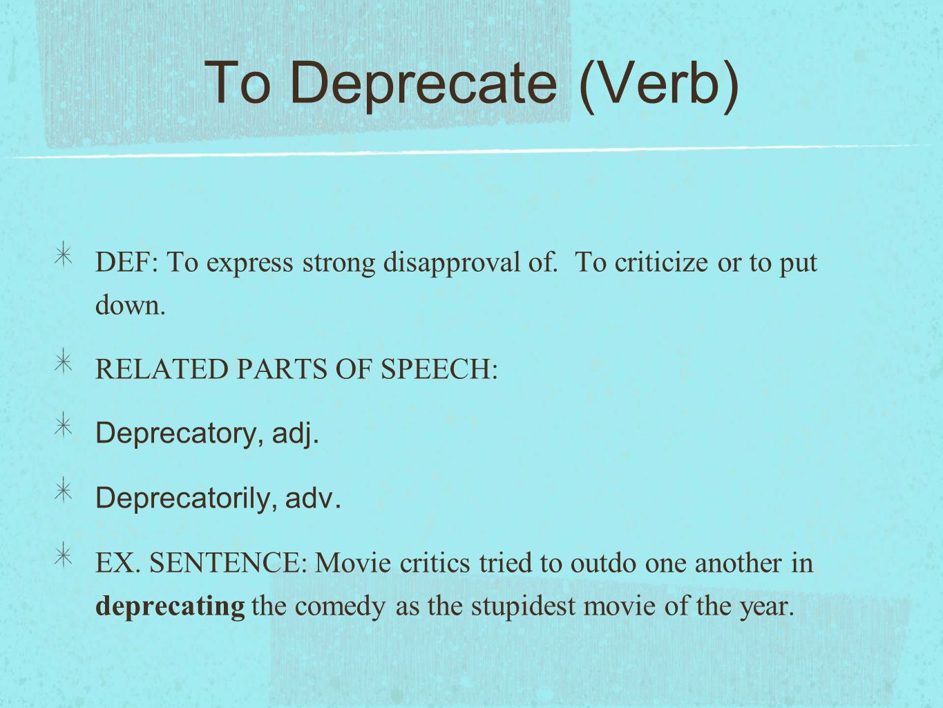 define deprecatory