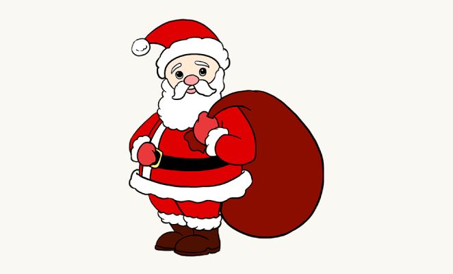 easy drawing santa claus