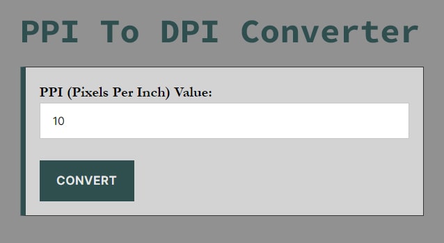 ppi to dpi conversion calculator