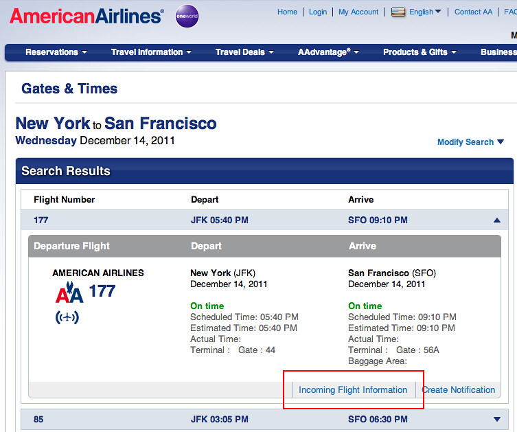 aa airlines flight status