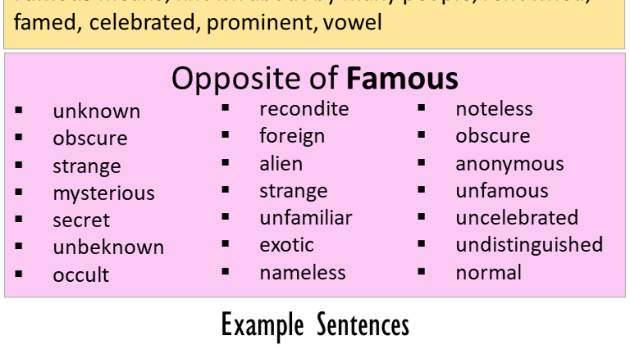 famous ka antonyms