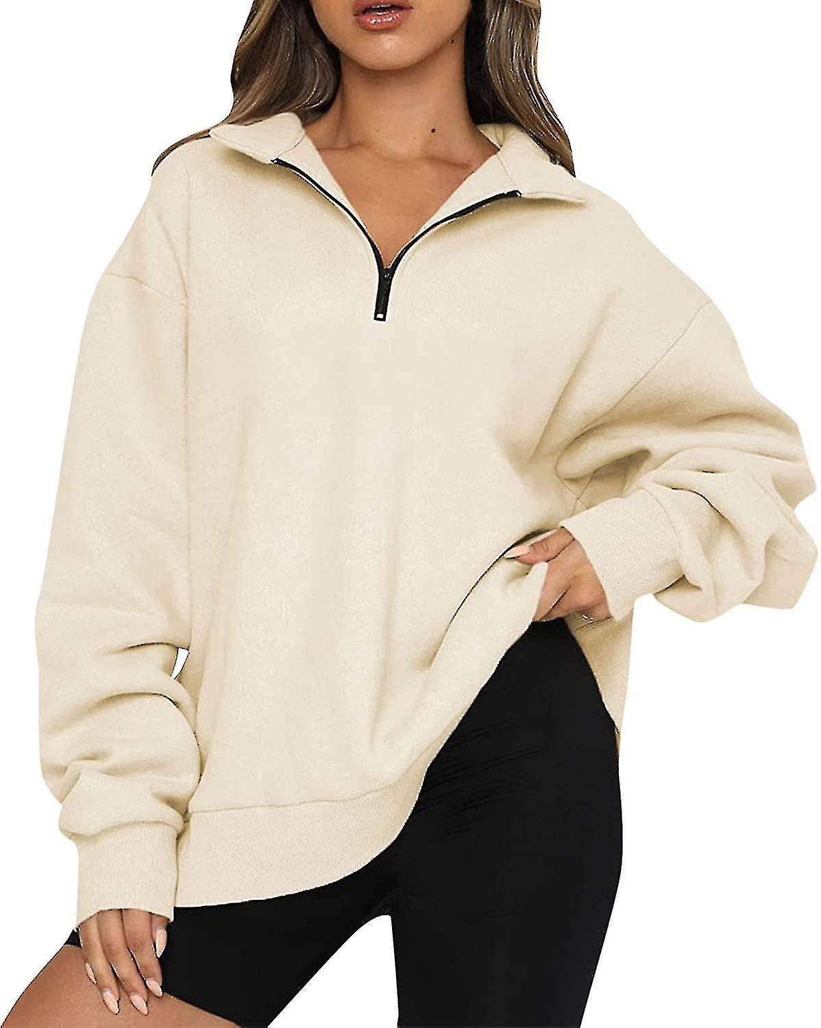 oversized half-zip sweatshirt