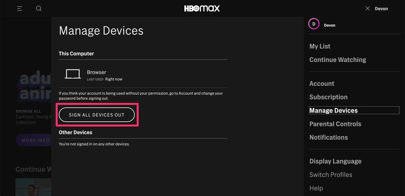 hbo max storage limit reached