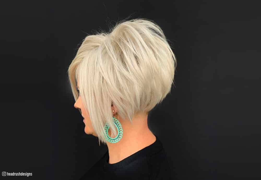 short inverted layered bob haircut