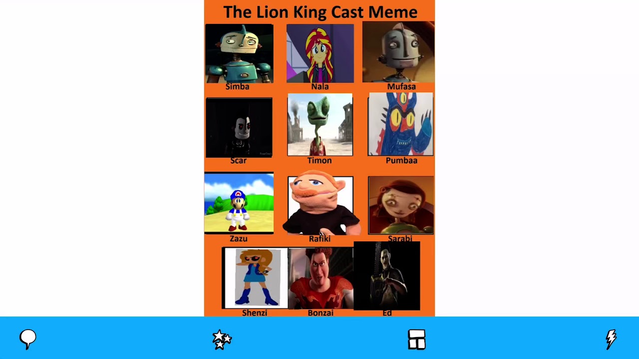 lion king cast meme