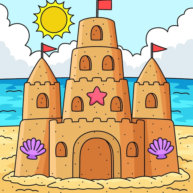 sandcastle clipart