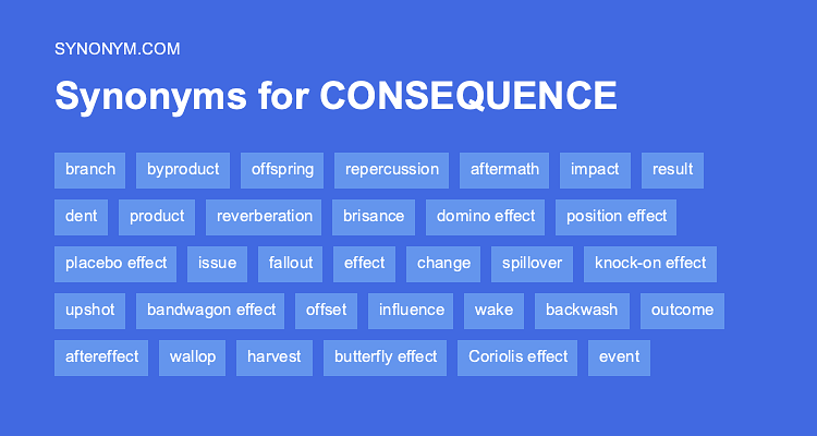 synonym for consequence