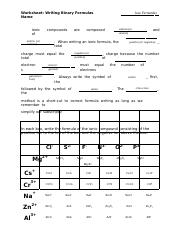 writing binary formulas worksheet