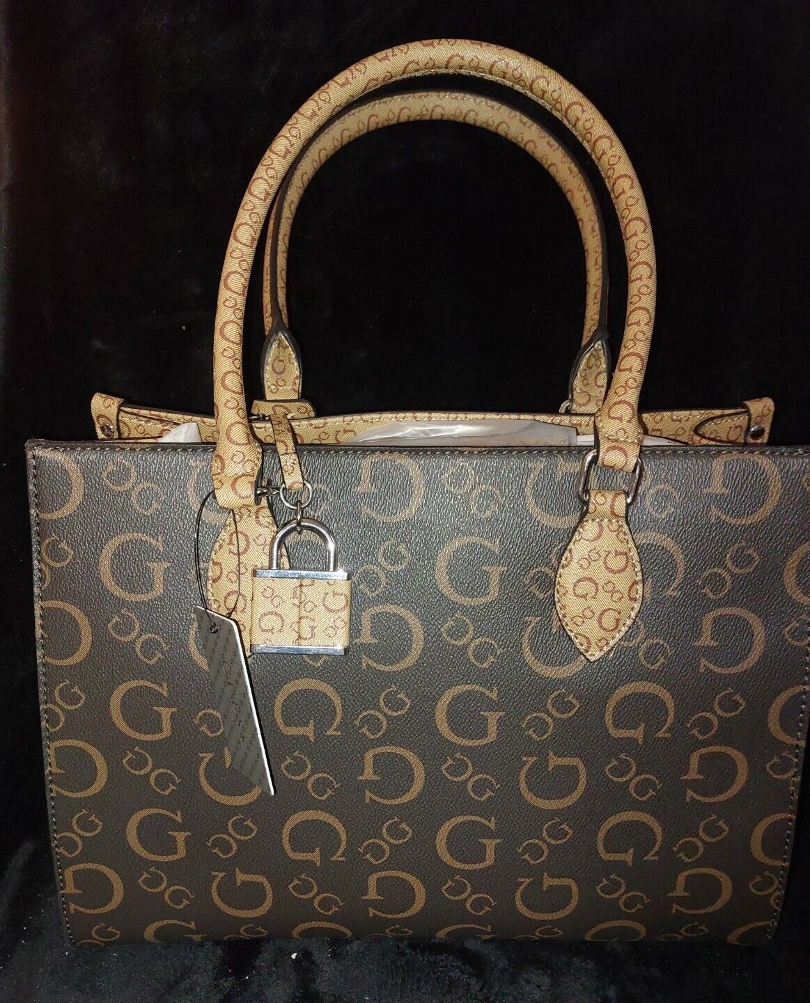 brown guess purse