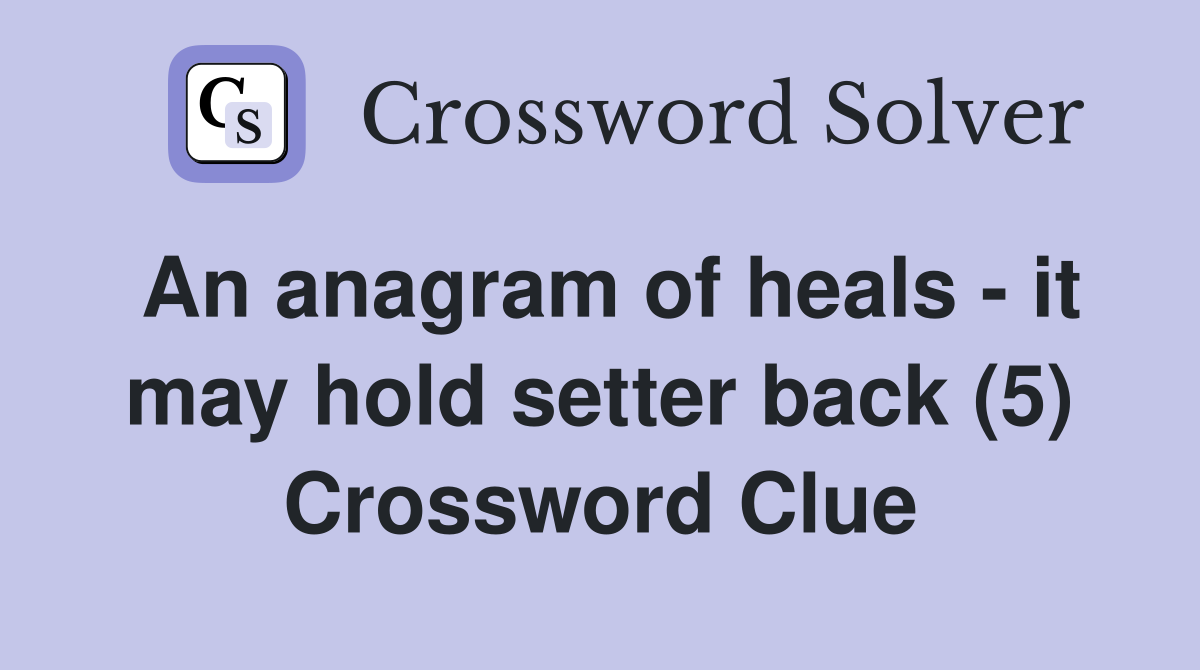 heals crossword clue