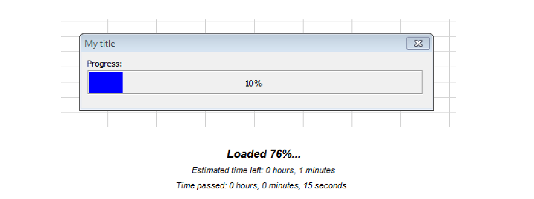 access vba status bar