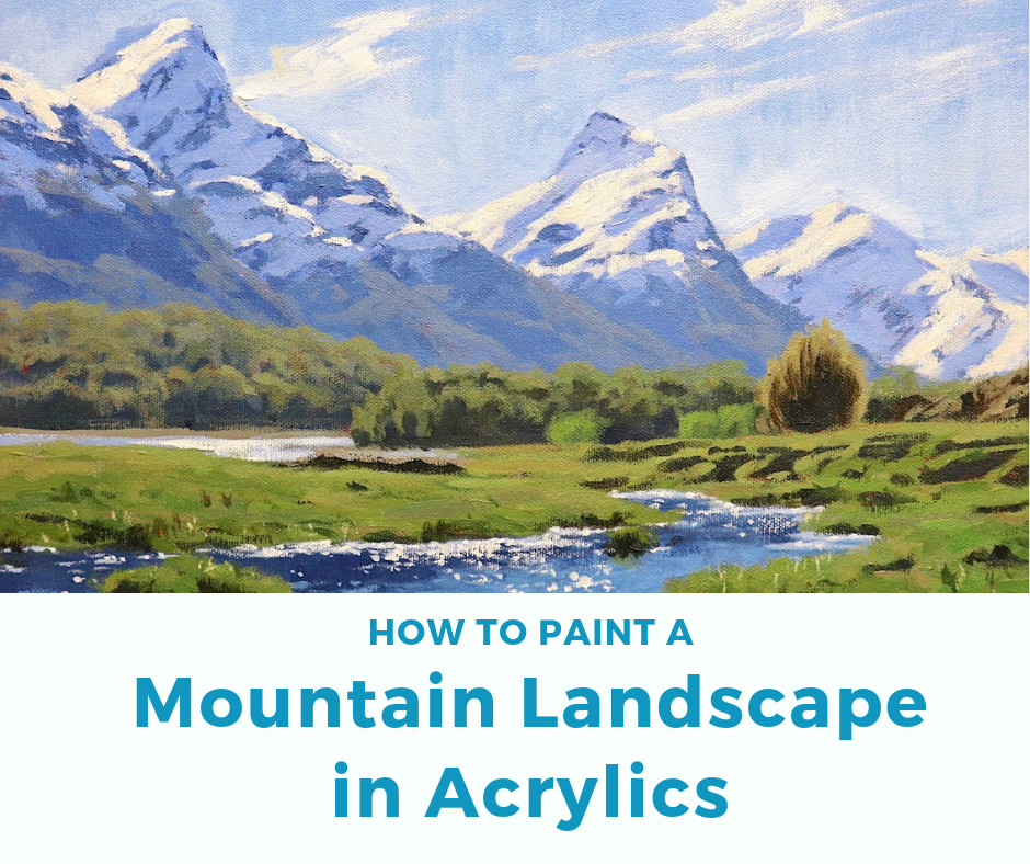 acrylic paint mountains