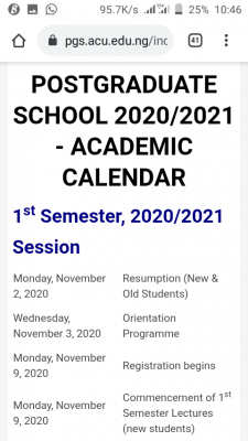 acu academic calendar