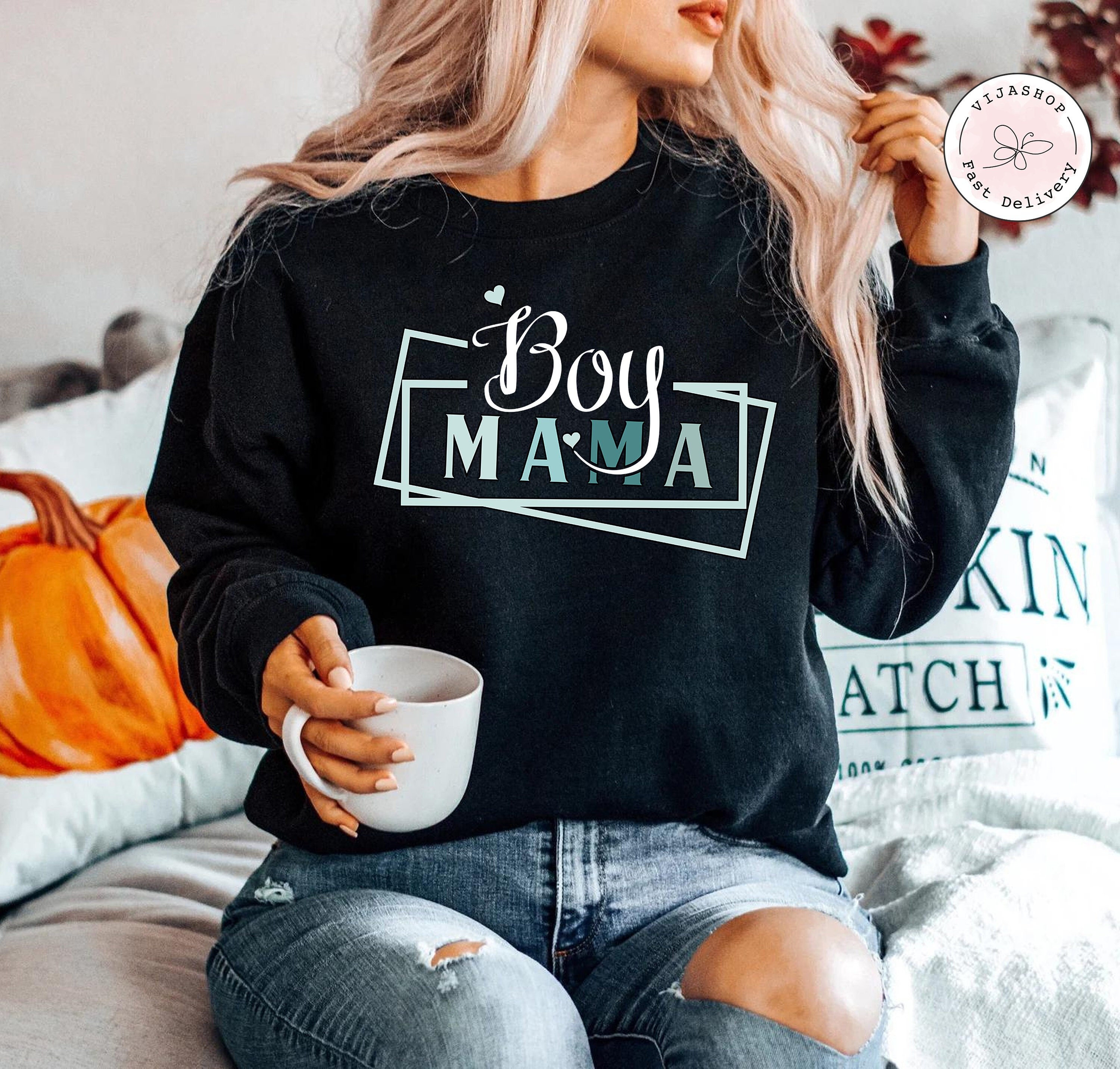 boy mama pullover