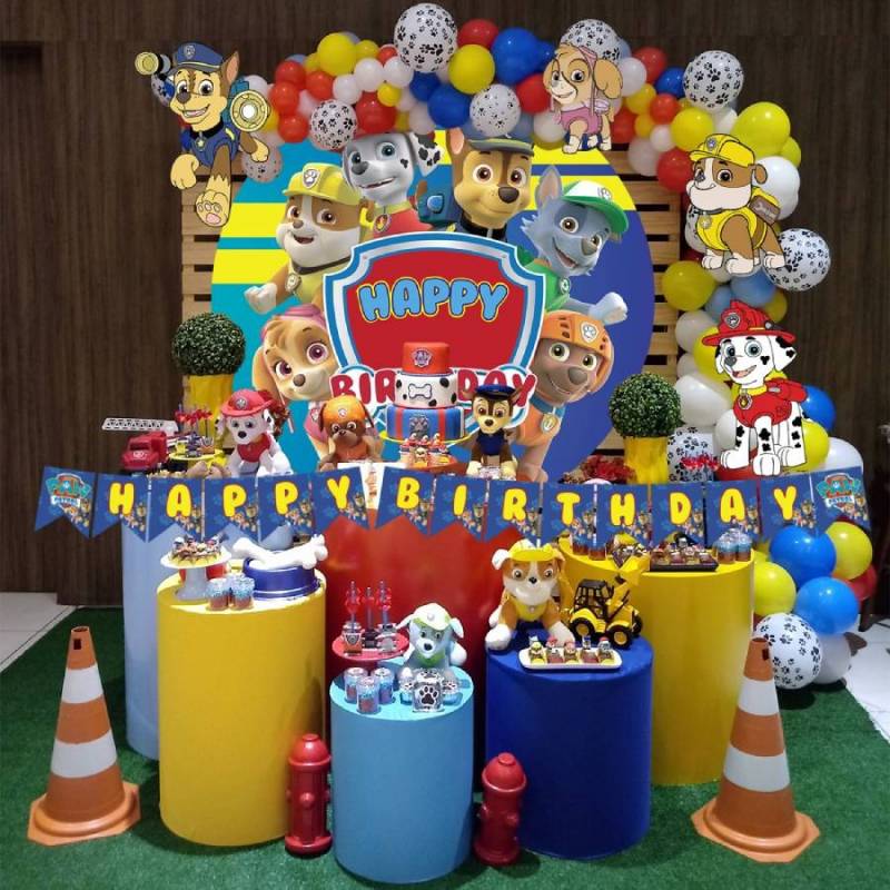 adornos de paw patrol para cumpleaños