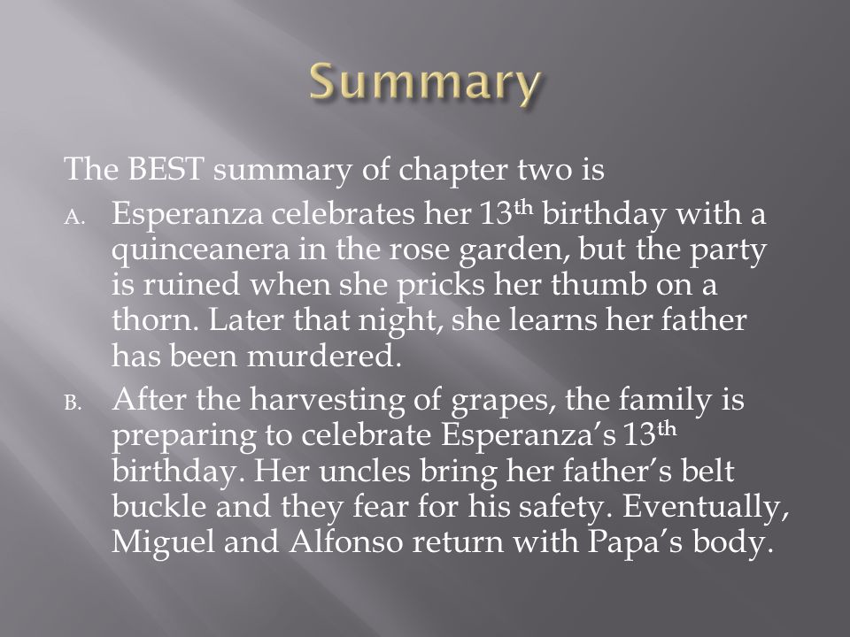 esperanza rising chapter 2 summary