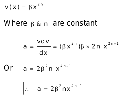 a particle of unit mass undergoes one dimensional