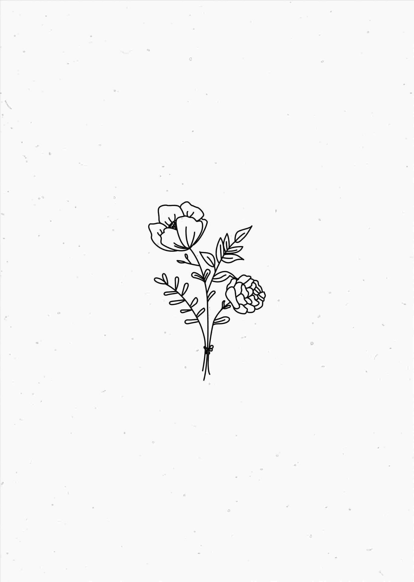 aesthetic flowers drawing