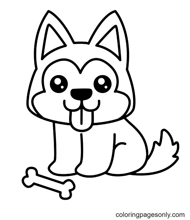 husky coloring pages