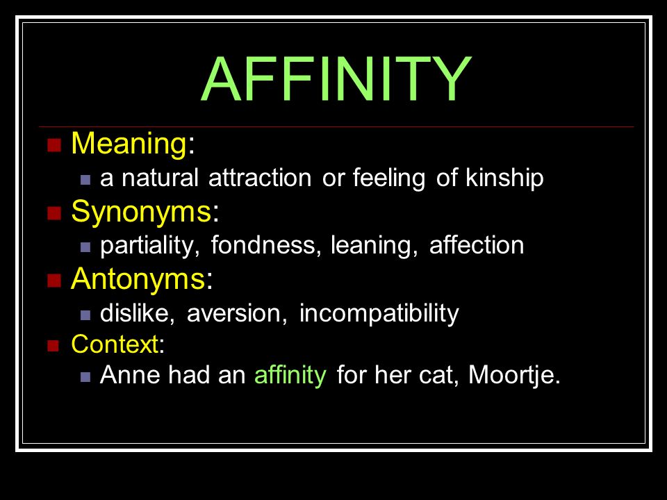 affinity thesaurus