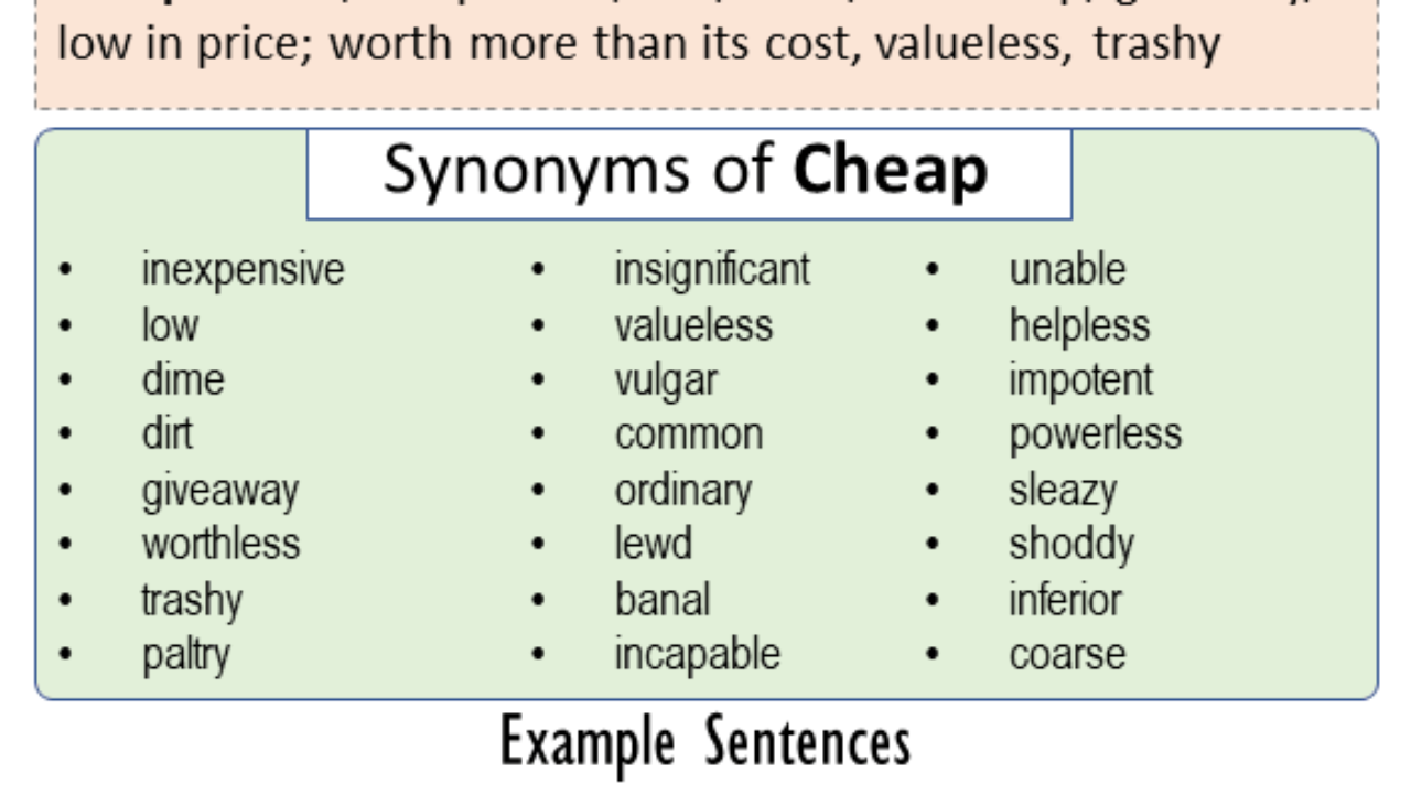 affordable synonym