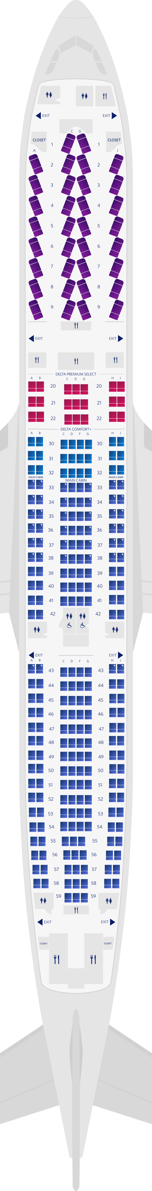 airbus a330 seat map