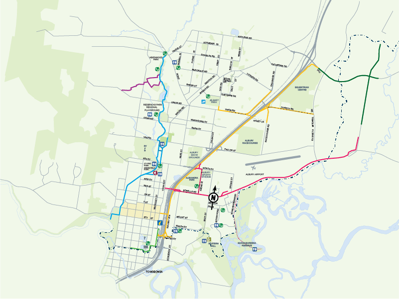 albury wodonga bike paths map