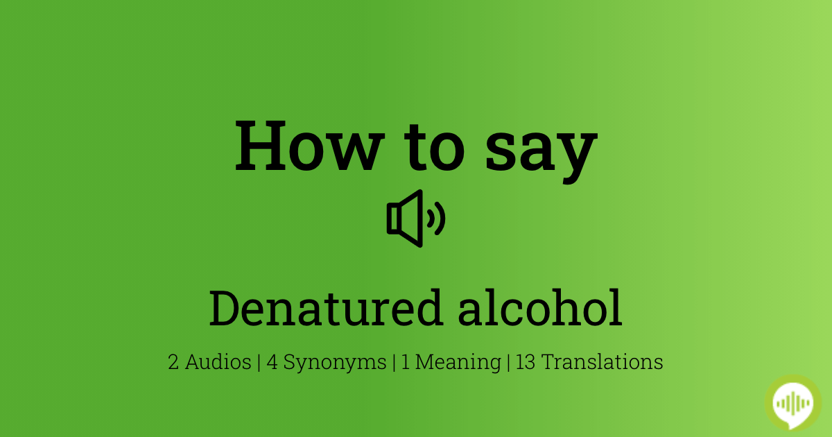 alcohol pronunciation