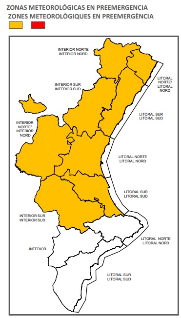 alertas meteorológicas comunidad valenciana