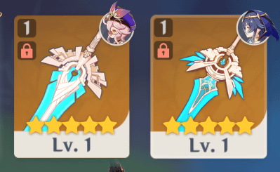 all 5 star weapons in standard banner
