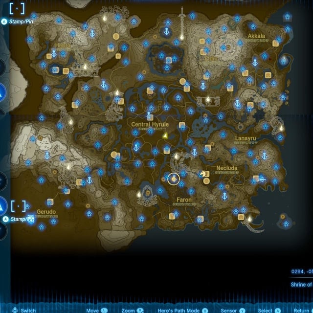 all shrine locations botw map