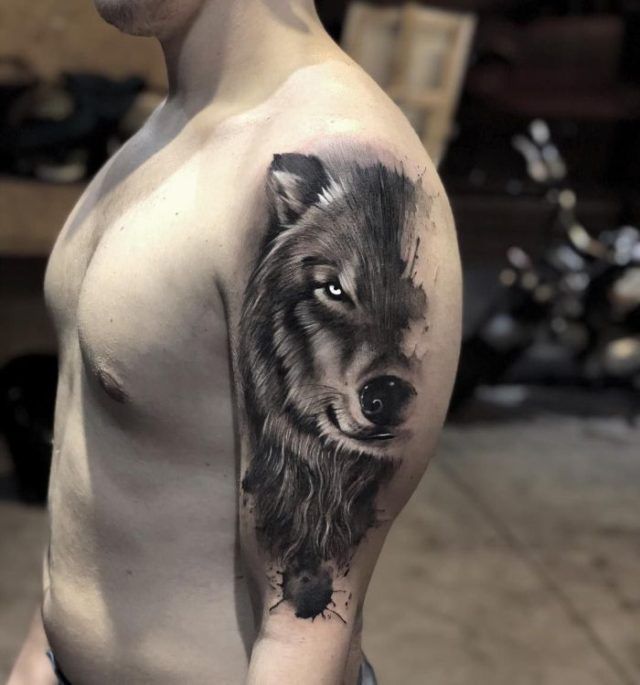 alpha wolf tattoo