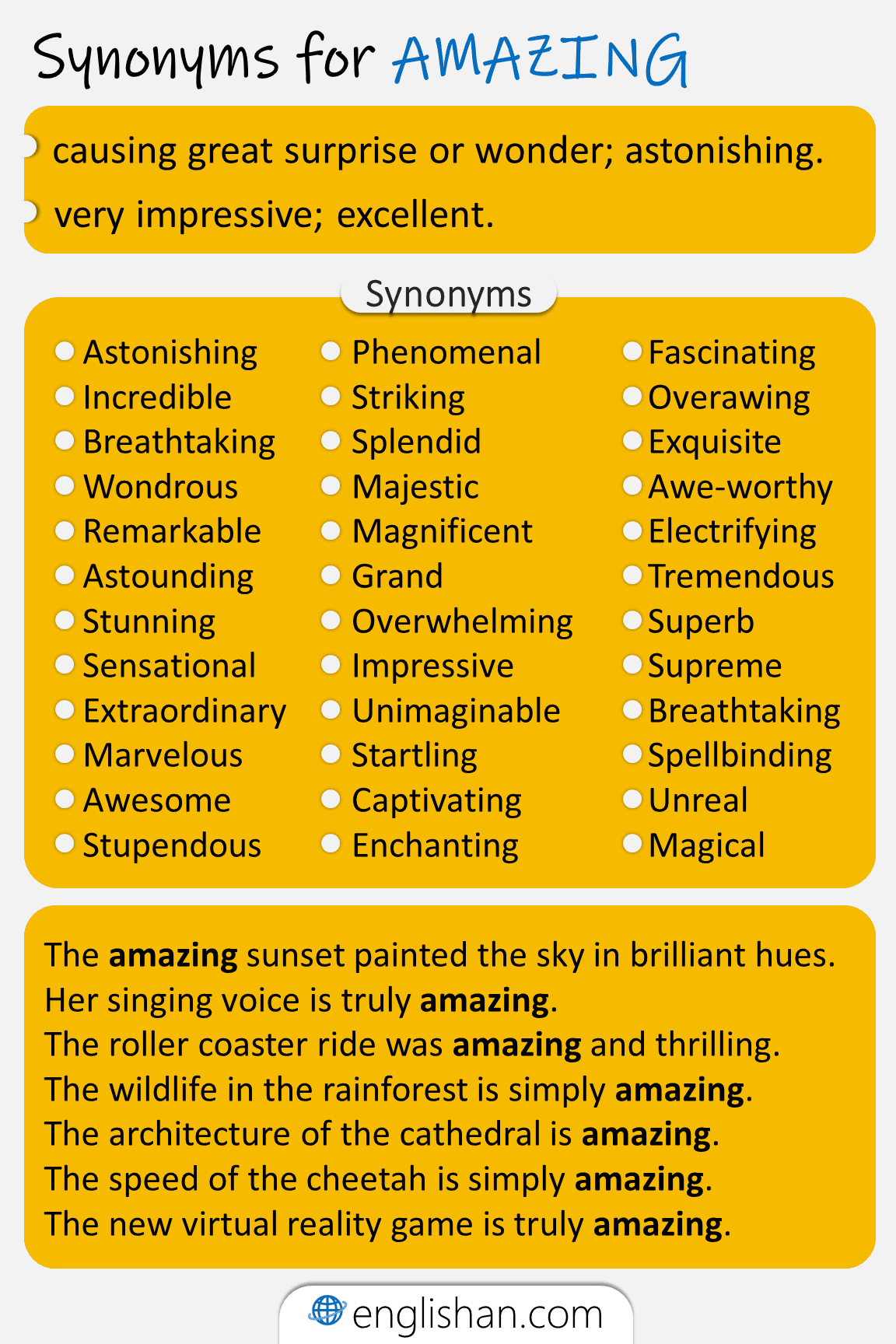 amazing synonyms