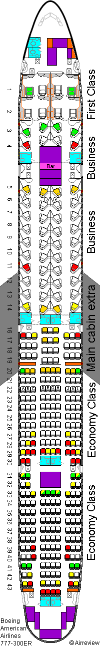 american airlines 777 seat map