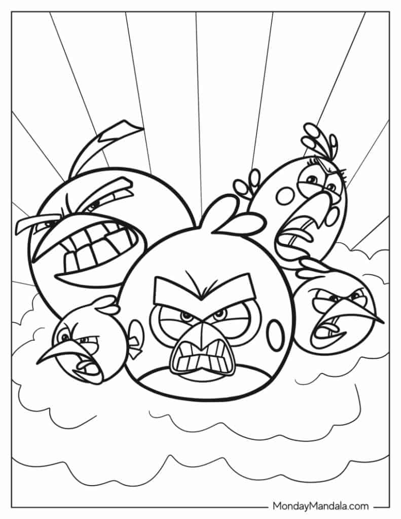 angry birds coloring pages