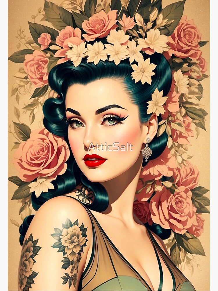 année 50 tatouage pin up femme