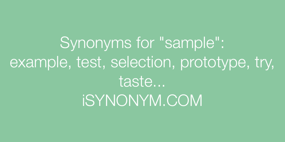 another word for sample