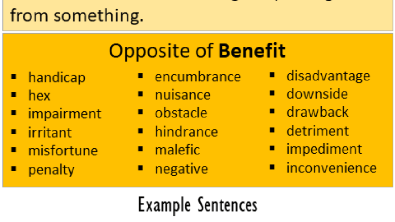 antonym for benefit