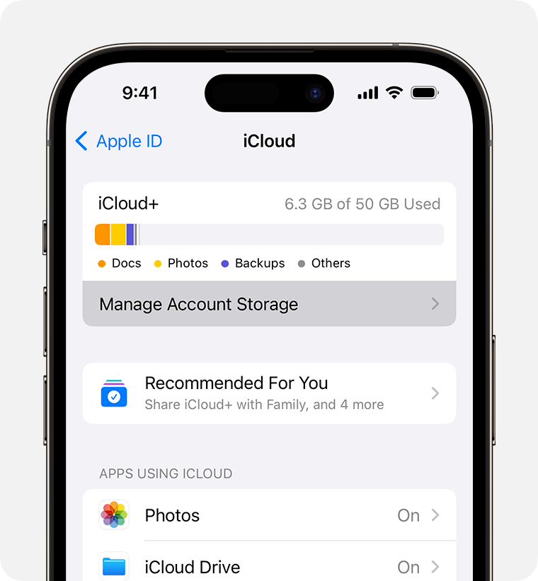 apple icloud storage