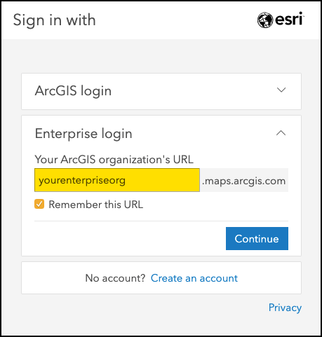 arcgis online sign in