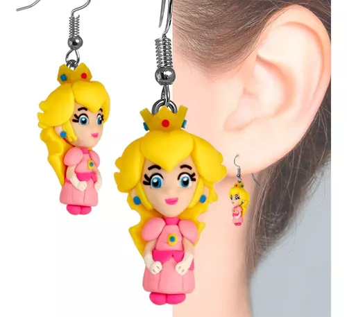 aretes de princesa peach