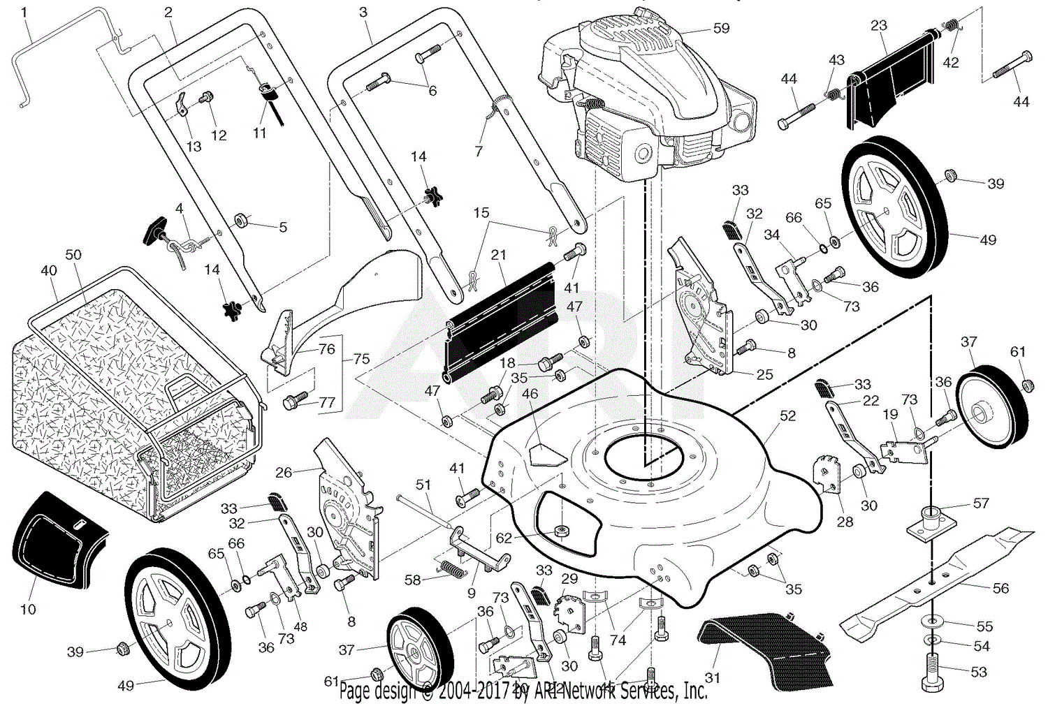 ariens lawn mower parts