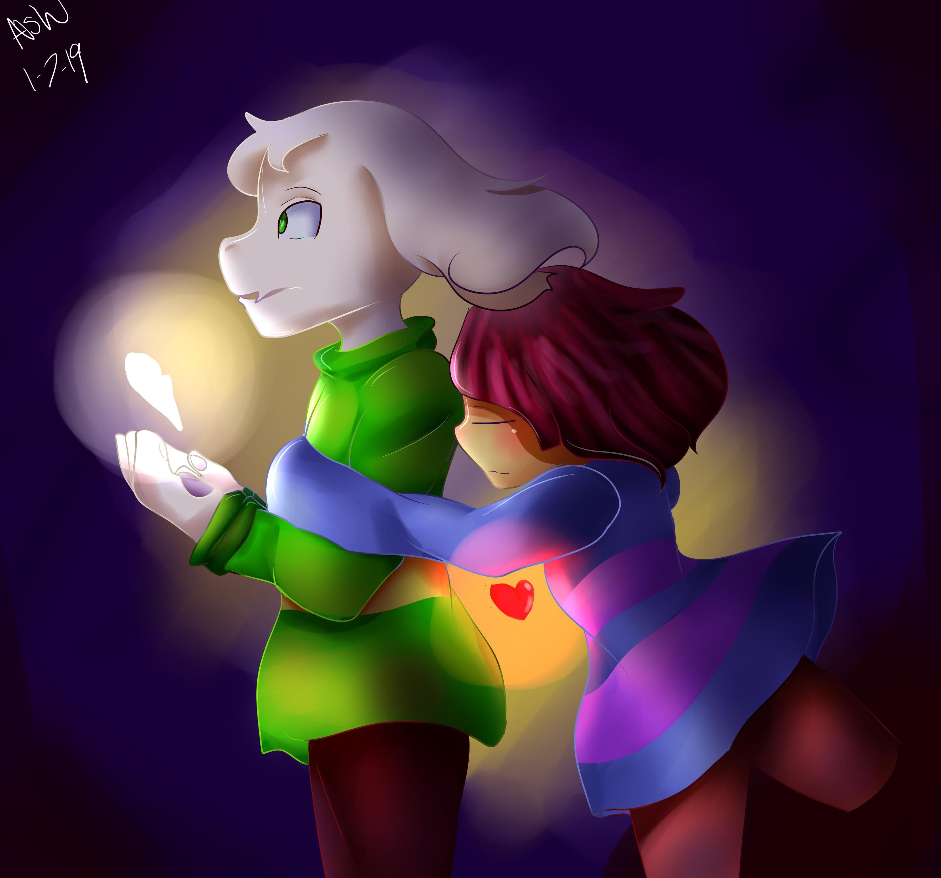 asriel x frisk fanart