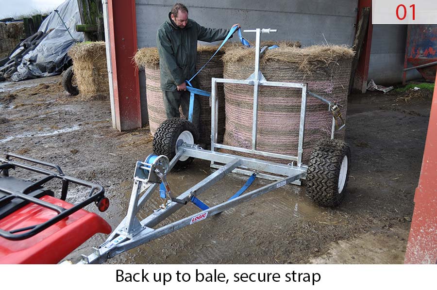 atv round bale mover