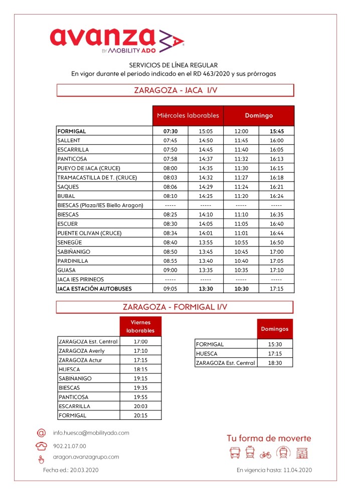 autobus sabiñanigo zaragoza