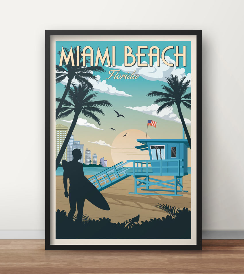 miami vintage poster