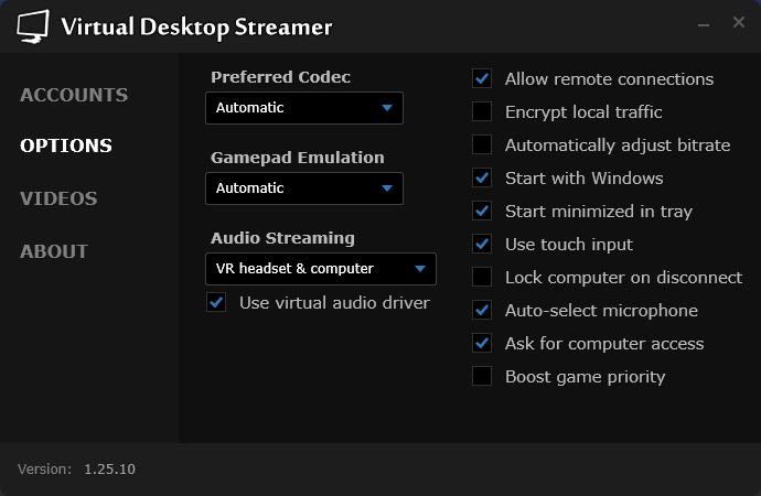 virtual desktop streamer