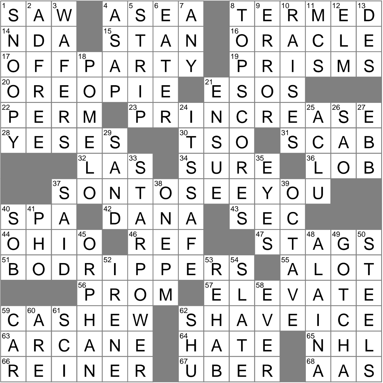 release crossword clue